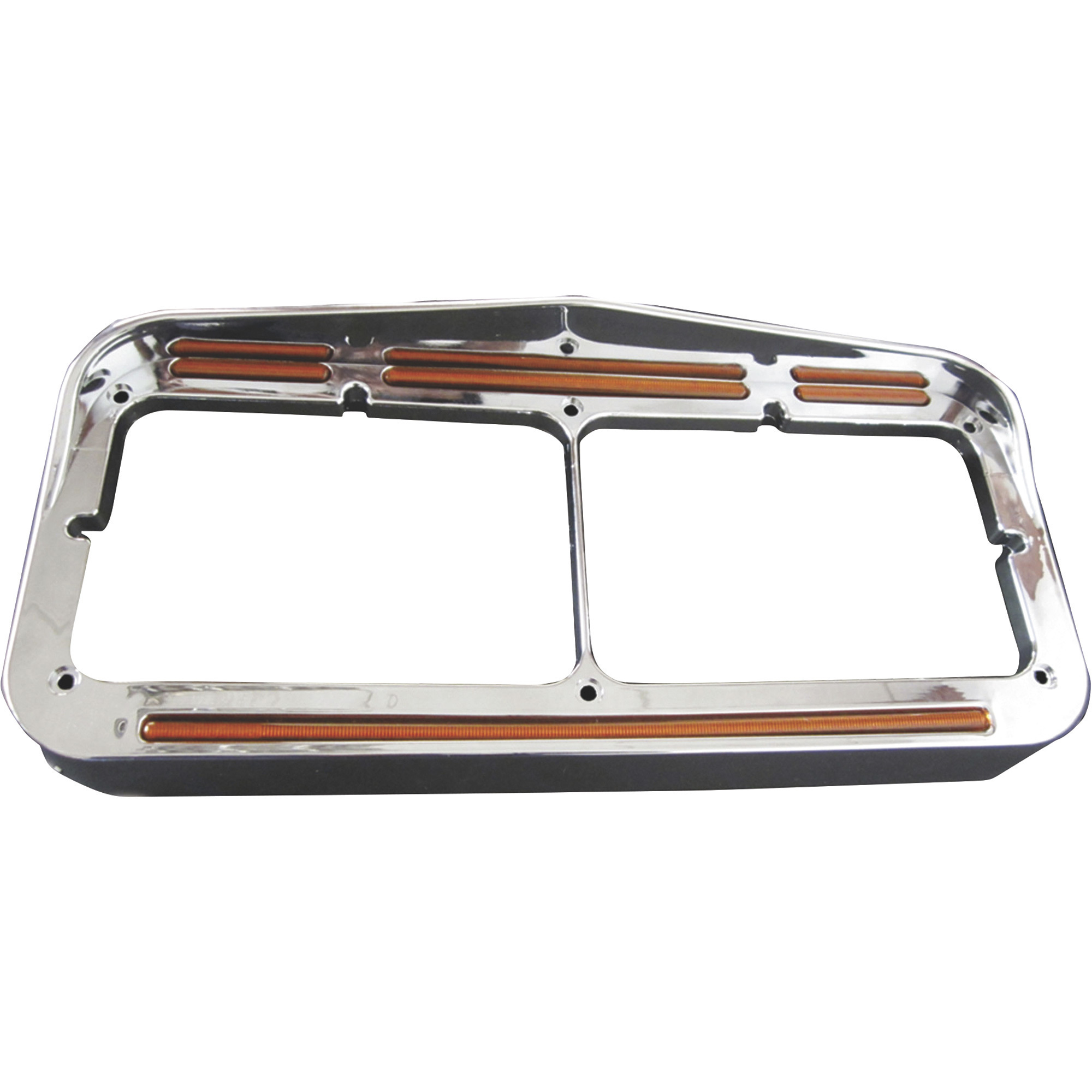 Trux Accessories Flatline Marker Universal Semi-Truck Headlight Bezel, Amber, Model# TU-1029A